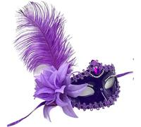 Elegant Half-Face Masquerade Mask - Venetian Princess Feather Mask For Balls & Performances(Style B)