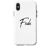 Elegant Handwritten Font Fede Calligraphy Carcasa para iPhone X/XS