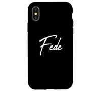 Elegant Handwritten Font Fede Calligraphy Carcasa para iPhone X/XS