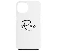 Elegant Handwritten Font Rue Calligraphy Carcasa para iPhone 13