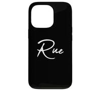 Elegant Handwritten Font Rue Calligraphy Carcasa para iPhone 13 Pro