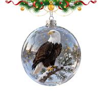 Elegant Holiday Ornament - Christmas Tree Ball Decorations for Window Wall Railing Party | Clear Pet with Winter Bird Design, Festive Fireplace Accessory, Indoor Seasonal Display, Store Home