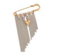 Elegant Horse Charm Brooch with Heart Shaped Tassels for Women Girls Fashion Accessory Trendy Decoration Jewelry