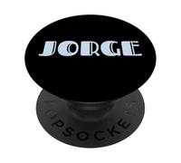 Elegant Jorge Vintage Art Deco Light Blue / Lavender Font PopSockets PopGrip Adhesivo