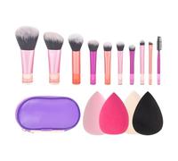 ELegant - Juego de 10 brochas de maquillaje profesionales multifuncionales con bolsas de transporte para entusiastas de la belleza, brochas aptas para principiantes