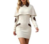 Elegant Knitted Dress with Shawl Collar for Soft and Comfortable Autumn Day(M)