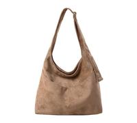Elegant Korean Styles Spacious Shoulder Bag Retro Suedes Underarm Purse Casual Handbag for Women Daily Use Elegant Suedes Shoulder Bag