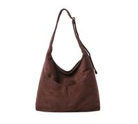 Elegant Korean Styles Spacious Shoulder Bag Retro Suedes Underarm Purse Casual Handbag for Women Daily Use Elegant Suedes Shoulder Bag