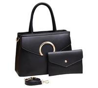 Elegant Ladies 'Purses 2pcs Colocados con Cartera De Mango Superior Y Correa Cuerpo Cruzado Ajustable Bolso Hombro Cuero para Mujer Bolsos Mujeres Mujeres