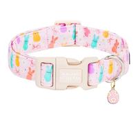 Elegant little tail Collar de perro de Pascua, collar ajustable para mascotas con patrón de conejo, para primavera o niña, con hebilla resistente de liberación rápida para perros pequeños