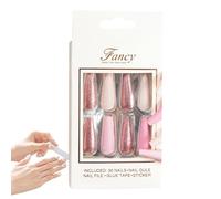 Elegant Long Ballet False Nails | Reusable French Press Nails with Glue Gel | Extra Long Acrylic Nails for Weddings and lOccasions for long nails French press nails with 5.59x2.95x0.83 inches