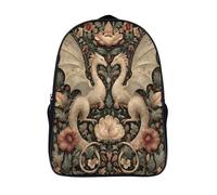 Elegant Mirrored Dragón Bolsas Niños Con Diseño Transpirable Y Cremallera IntriGatoe Flores And Plants Mochila Escolar Estudiantes Adolescentes Chicos Chicas 16 inch