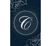 Elegant Monogram Lined Journal Notebook for Women with Initial C | Floral Blue & White Diary Letter C | 6x9 Inches, 175+ Pages | Ideal Gift for Women and Girls