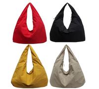 Elegant Nylon Tote - Women Messenger Bag for Casual Use | Textured Draped Solid Color Finish, 19.69x8.27x11.42in Size, Lightweight 0.46kg, Fashion Shoulder Bag for Shopping