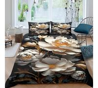 Elegant Paper Art Funda Edredon Juego de Ropa de Cama de 3 Piezas Impresión 3D Cierre de Elegant Paper Arte Funda de Edredón Funda de Almohada a Juego Suave for Adolescentes King（220x240cm）