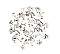 Elegant Pearl Crystal Hairpin Wedding Bridal Metal Hair Comb Forks For Women Hairstyle Clips Jewelry Accessories(Light Yellow Gold Color)