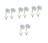 Elegant Peonies Brooches for Women UK Carnation Lapel Adhesive Bra Cardigan Clips Shawl Enamel Brooch Pin Decor Blue Alloy