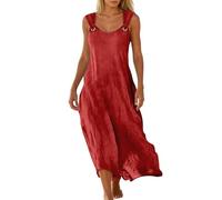Elegant Plain Casual Dress for Breathable, Soft Summer Days with Design(Rd1,XL)