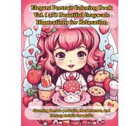 Elegant Portrait Coloring Book Vol.1: 50 Beautiful Grayscale Illustrations for Relaxation: Stunning female portraits, floral frames, and fantasy ... Art for Stress Relief and Mindful Coloring)