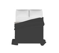 Elegant Q-EL-GR.Chiaro/GR.SCURO-2P Edredòn estivo, Microfiber, Gris Claro/Gris Oscuro, Doble