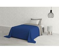 Elegant Ropa DE Cama Italiano Colcha Verano Azul/Gris Individuales 170 x 270 cm