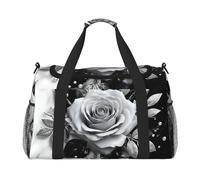 Elegant Rose and Diamonds - Bolsa de viaje resistente al agua, compacta para deportes, gimnasio y fin de semana para hombres y mujeres