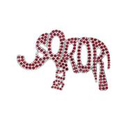 Elegant Soror Womenhood Gifts - Broche de elefante rojo Soror 1913 con diseño de elefante Fortitude Delta Sorority