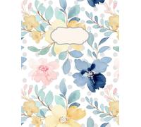 Elegant Watercolor Bloom Journal - 8.5x11” Lined Floral Notebook for Women, Teens, and Girls: Chic pastel flower pattern notebook with 100 wide-ruled ... journaling, note-taking, or creative writing