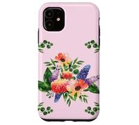 Elegant Watercolor Floral Bouquet Design with Vibrant Flower Carcasa para iPhone 11