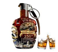 Elegant Whiskey Decanter, Airtight Glass Dispenser, 7.09 Inches Liquor Bottle with Leak Proof stamp, sturdy Crystal Storage Vessel, Drinkware Set with Classic Design, Bar Accessory for Home Dad