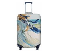 Elegant Woman in Beach Hat - Fundas elásticas para equipaje de viaje, a prueba de polvo, resistente a los arañazos, para maleta, ajuste de 22-24 pulgadas