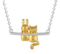 Elegant Women Necklace Two Color Rabbit Mouse Shape Personality Style 44.7X2.8CM