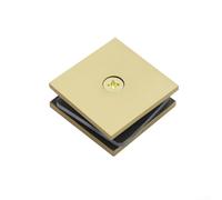 Elegante abrazadera de vidrio de latón para puertas de baño, compatible con vidrio de 8 12 mm (dorado)
