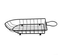 Elegante acabado pulido en este soporte redondo para freír hace que sea una adición atractiva a tu colección de utensilios de cocina