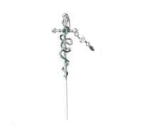 Elegante accesorio de oreja de serpiente que combina materiales de aleación resistentes, adecuado para mujeres, amantes de la moda, uso casual, oscuro y dulce fresco, talla única, como se describe