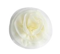 Elegante accesorio de ropa con forma de flor, ramillete de gran tamaño, textura de poliéster para diseñadores que buscan un artículo único en prendas. Broche de flores, talla única, como se describe