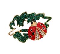 Elegante accesorio metálico de mariquitas, piedras brillantes y acabado brillante de larga duración, diamantes de mariquita. Pin de diamantes, talla única, como se describe