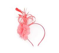 Elegante accesorio para el pelo con plumas para mujer, diadema elástica con clip ajustable para carreras de caballos, fiestas, fotografía