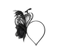 Elegante accesorio para el pelo con plumas para mujer, diadema elástica con clip ajustable para carreras de caballos, fiestas, fotografía