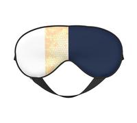 Elegante acento de rayas blancas, azul marino, dorado falso, Cubreojos completos Antifaz bloqueador de luz Antifaz para dormir Antifaz suave con los ojos vendados Noche
