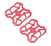 Elegante adaptador de pedal de bicicleta rojo que es resistente a la conducción informal para la calle o la bicicleta de montaña (negro) (rojo)