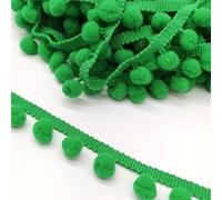 Elegante adorno de flecos de pompón de 2 yardas con cuentas, encaje de costura decorativo for cortinas, manteles y manualidades(Grün)