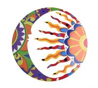 Elegante adorno de jardín de sol y luna de metal, decoración única para el hogar para varios estilos de interiores