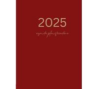 Elegante agenda calendario planificador, diario - semanal y mensual 2025, de enero a diciembre, tapa dura, tamaño 9,25" x 12,4", muy cómoda.: Tu compañera perfecta para un 2025 exitoso.