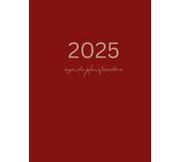 Elegante agenda calendario planificador, diario - semanal y mensual 2025, de enero a diciembre, tapa dura, tamaño 9,25" x 12,4", muy cómoda.: Tu compañera perfecta para un 2025 exitoso.
