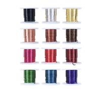 Elegante alambre de latón resistente calibre 12 accesorios portátiles para uso en jardín y joyas 12 paquete