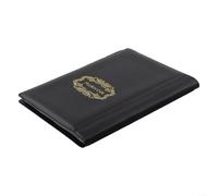 Elegante álbum de colección de monedas de PVC negro, 10 páginas para almacenar y mostrar medallas, fichas e insignias de manera eficiente