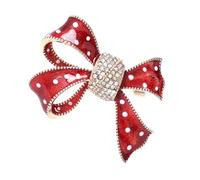 Elegante Aleación Broche Bowknot Broche Hecho a Mano Lappel Pin Accesorios para Mujeres Fiesta Vestido de Boda Decoración Mujeres Bowknot Piedras de Arbusto Joyería Joyería