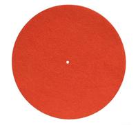 Elegante almohadilla de fieltro impresa digital para fonógrafo y CD, base segura y estable para discos (color naranja de 295 cm)