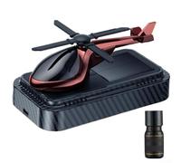 Elegante ambientador solar de fibra de carbono para coche con control inteligente de frecuencia dual (rojo)